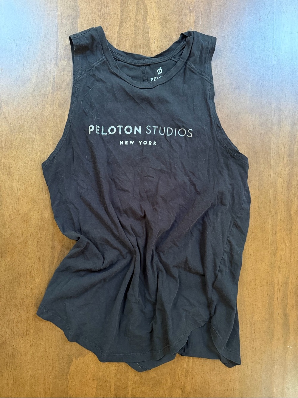Peloton Black Muscle Tank - Peloton Studios Logo